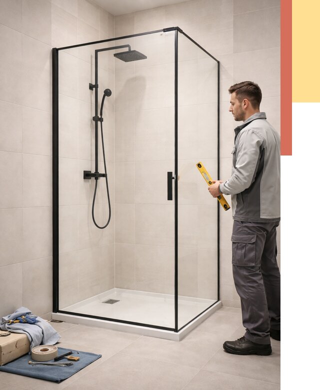 Стеклянные перегородки для душа в Заволжье от 12730 руб. | Монтаж под ключ — ОТДЕЛОЧНИК-Звл