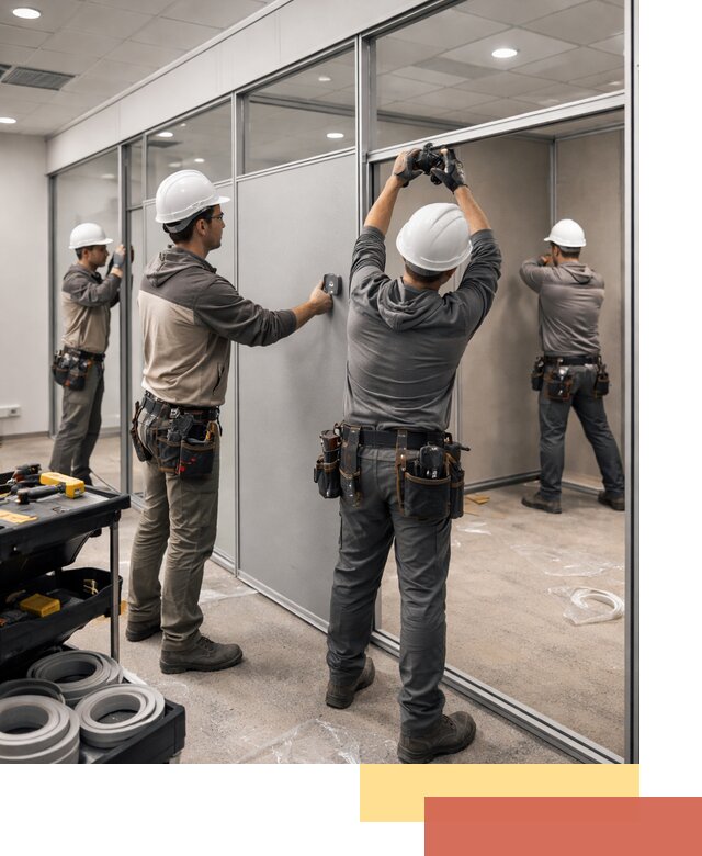 Мобильные офисные перегородки под ключ в Заволжье