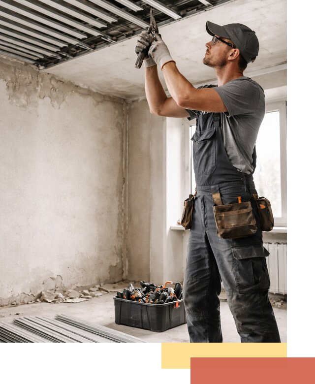 Демонтаж реечного потолка в Заволжье быстро и аккуратно