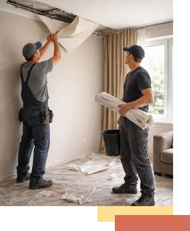 Демонтаж натяжного потолка в Заволжье быстро и аккуратно