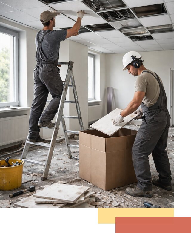 Демонтаж потолочной плитки в Заволжье быстро и аккуратно