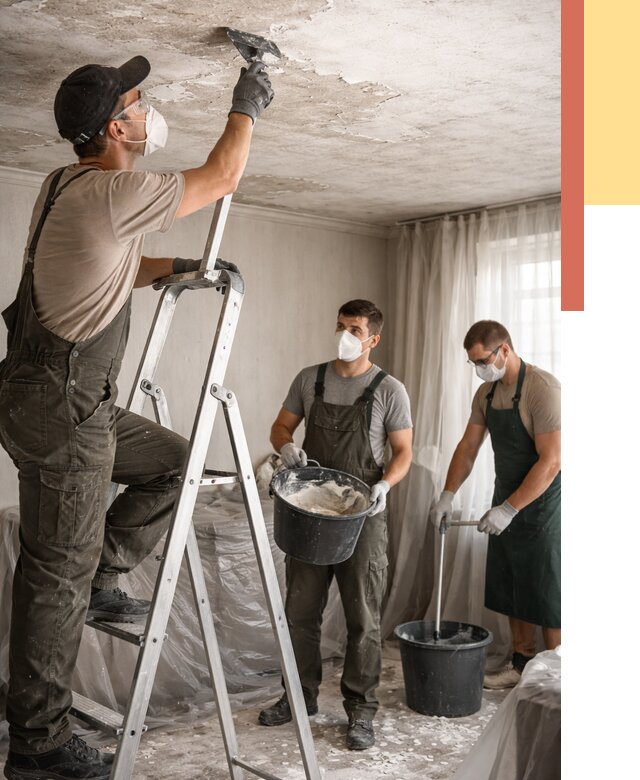 Удаление побелки с потолка в Заволжье от 2546 руб. быстро и недорого | ОТДЕЛОЧНИК-Звл