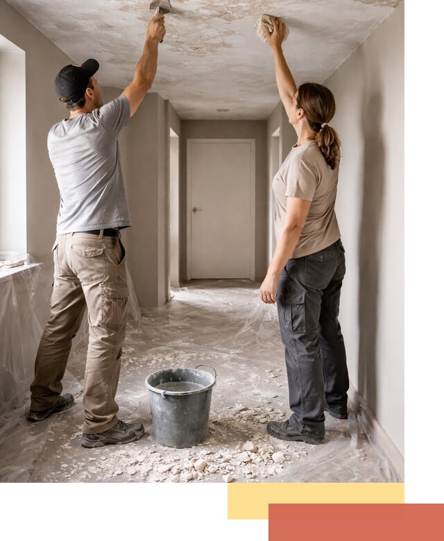 Удаление побелки с потолка в Заволжье — быстро и аккуратно