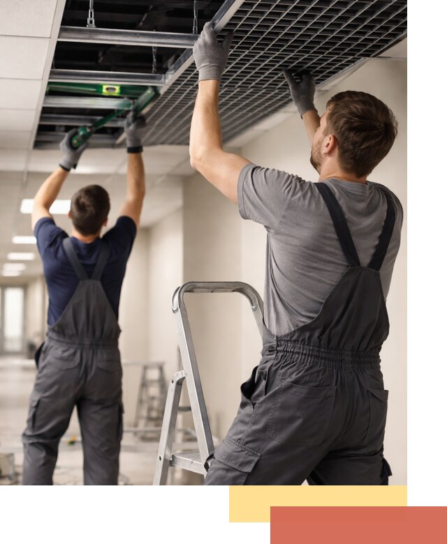 Монтаж потолка Грильято в Заволжье: установка под ключ качественно