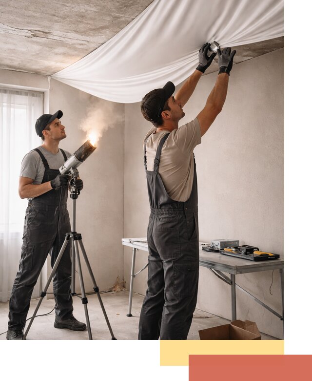 Установка натяжного потолка под ключ в Заволжье