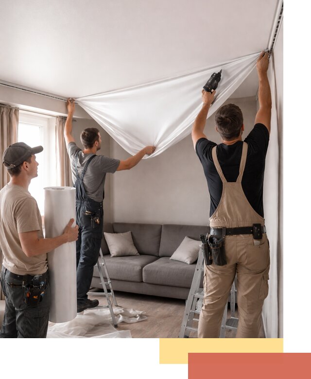 Монтаж сатинового натяжного потолка в Заволжье качественно и быстро