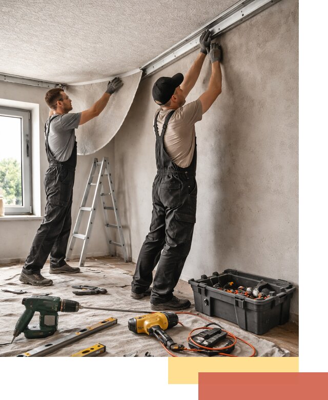 Монтаж фактурного натяжного потолка в Заволжье качественно и быстро