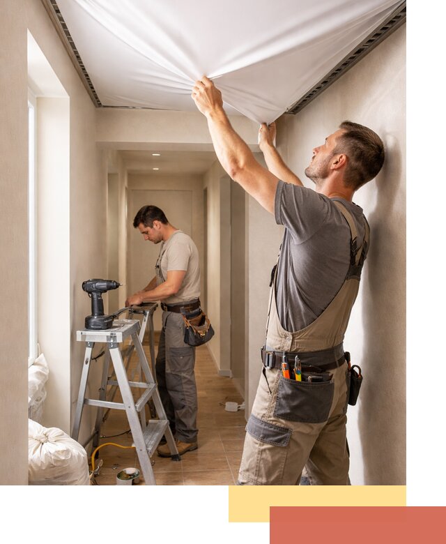 Монтаж натяжного потолка в прихожей в Заволжье