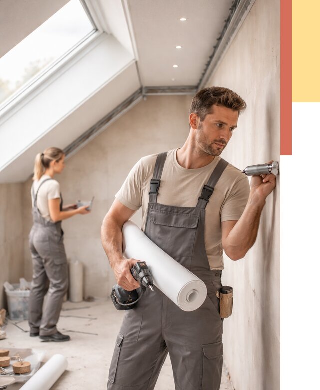 Монтаж натяжного потолка на мансарде в Заволжье от 3564 руб. | ОТДЕЛОЧНИК-Звл