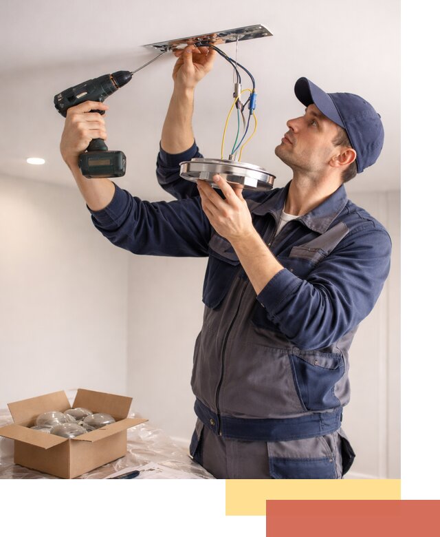 Установка люстры в натяжной потолок в Заволжье