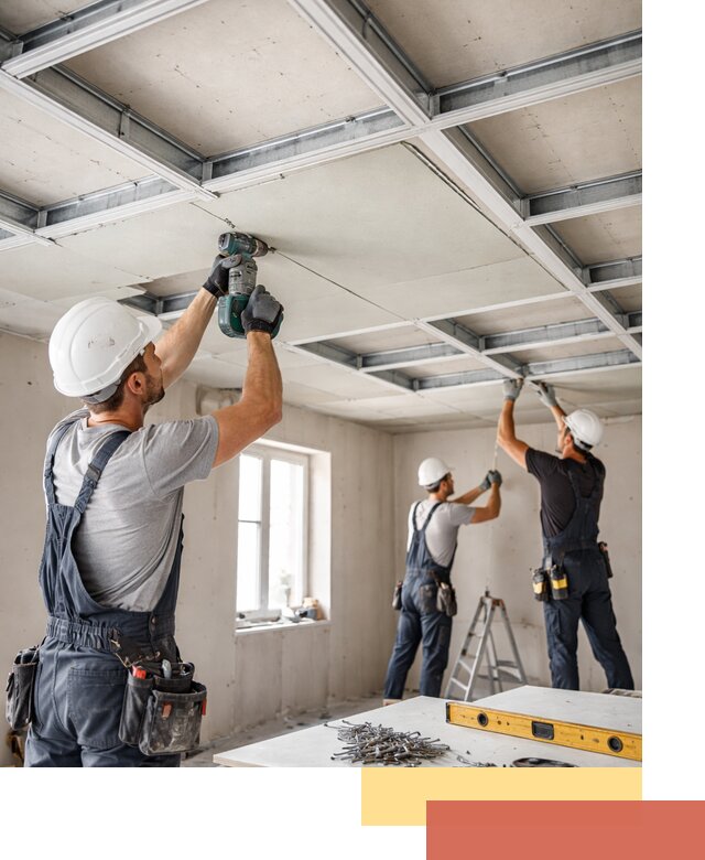 Кессонный потолок из гипсокартона под ключ в Заволжье