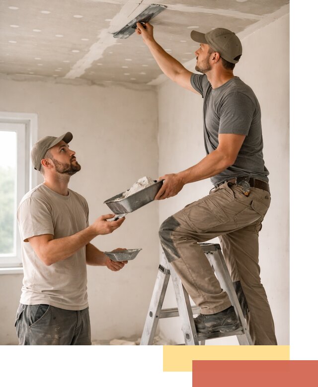 Шпаклевка потолка из гипсокартона в Заволжье качественно и быстро