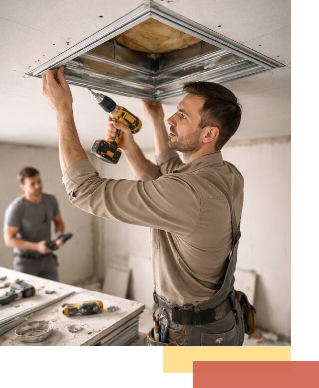 Монтаж люка в потолок из ГКЛ в Заволжье