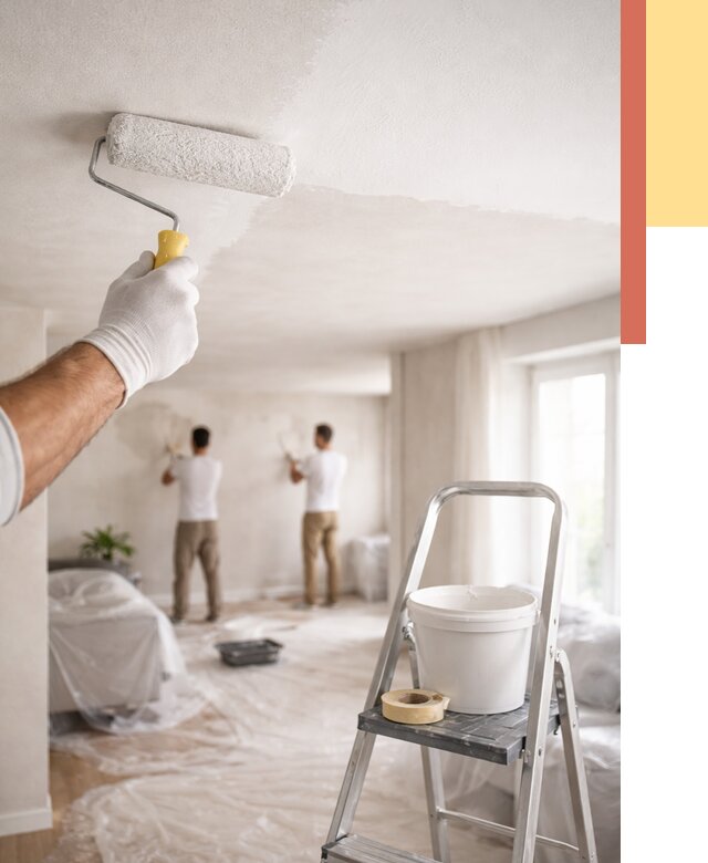 Покраска потолка акриловой краской в Заволжье от 2546 руб. | ОТДЕЛОЧНИК-Звл