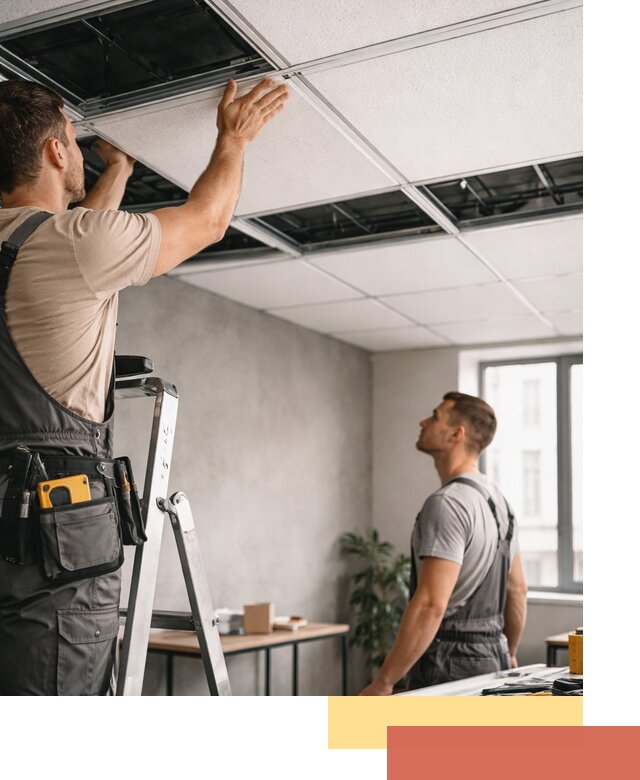 Монтаж потолочной плитки в Заволжье качественно и в срок