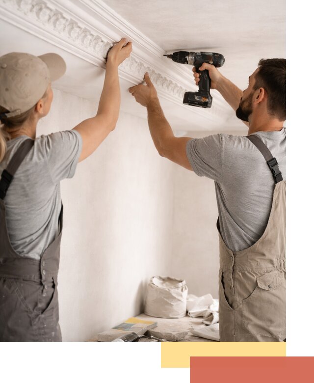 Профессиональный монтаж лепнины на потолок в Заволжье