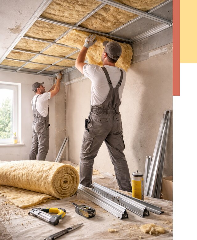 Утепление потолка в Заволжье от 7332 руб/м2 — недорого, быстро, под ключ | ОТДЕЛОЧНИК-Звл