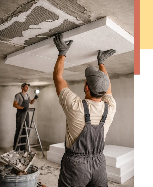 Утепление потолка пенопластом в Заволжье от 4583 руб/м2 — недорого и быстро | ОТДЕЛОЧНИК-Звл