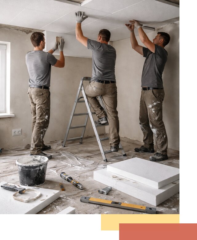 Утепление потолка пенопластом в Заволжье быстро и качественно