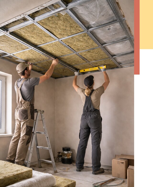 Шумоизоляция потолка в Заволжье от 1273 руб. под ключ — услуги ОТДЕЛОЧНИК-Звл