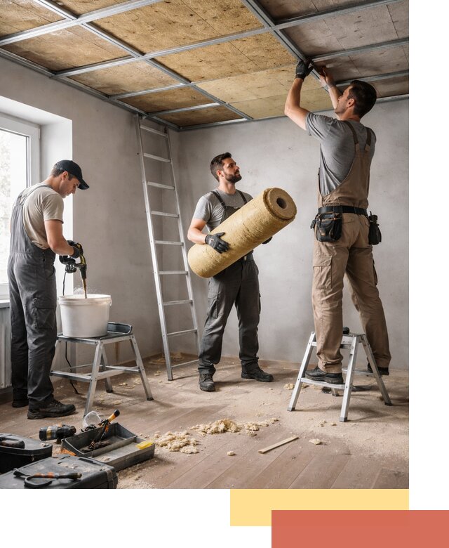 Шумоизоляция потолка в Заволжье: профессиональный монтаж и отделка